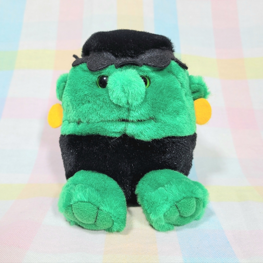 Vintage Swibco Frankenstein Puffkins monster Halloween beanie plush toy 1994